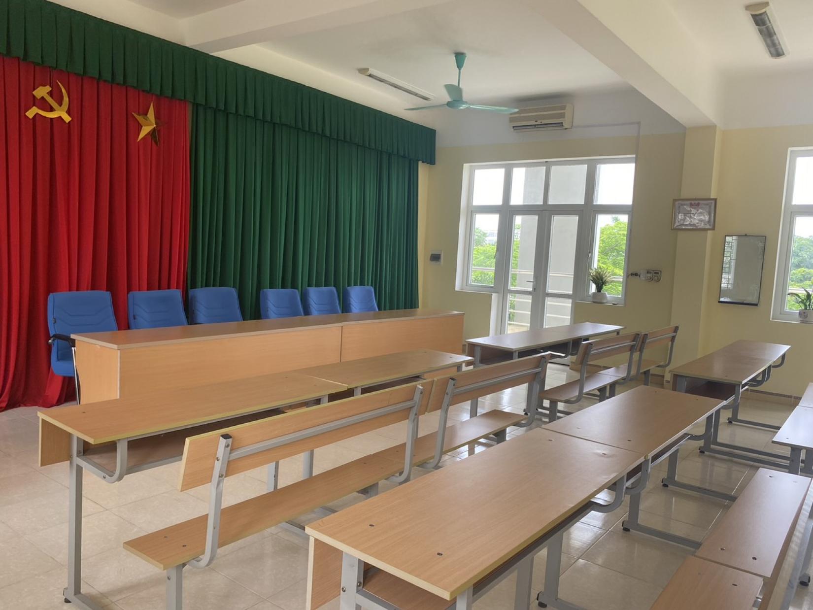 The modest psychological counselling room at Hong Duc University, shown in June 2022