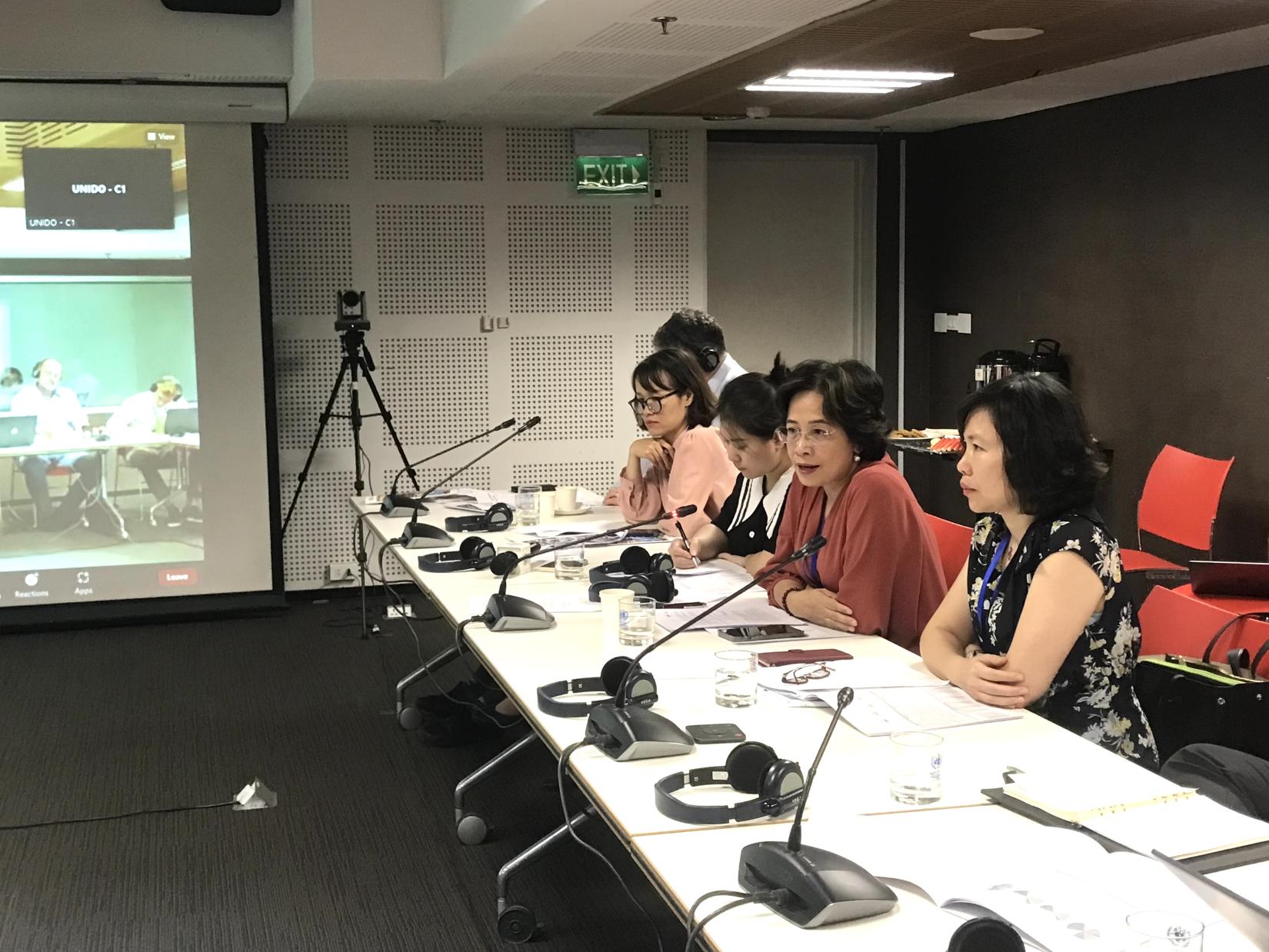 Participants sharing their experience and contributing inputs in the meeting. Photo: UNIDO/Doan Thanh Ha