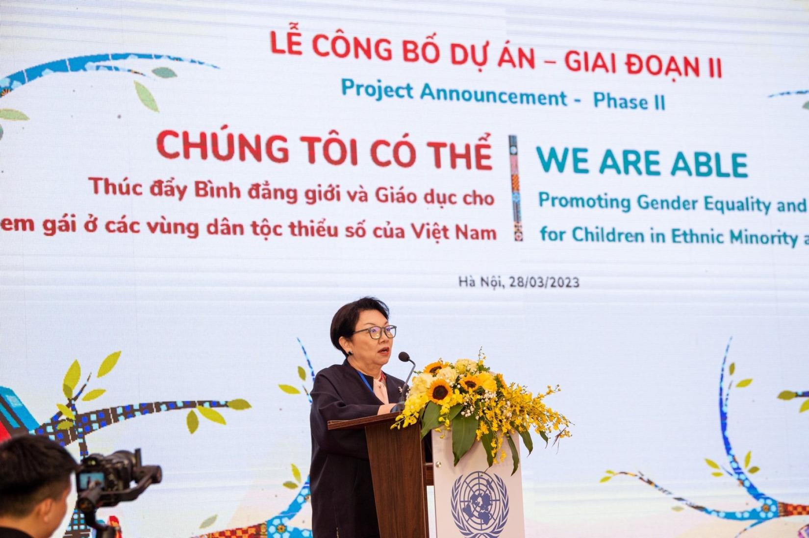 Bà Hee Kyung Jo Min, Phó Chủ tịch CJ CheiJedang - Giám đốc các Chương trình Cống hiến xã hội của CJ CheilJedang tại Hàn Quốc