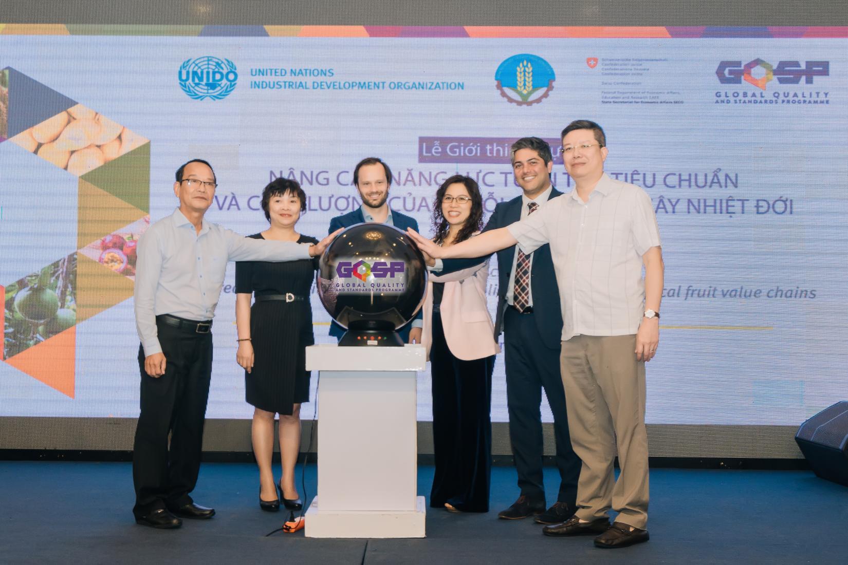 Representatives of UNIDO, SECO and the Ministry of Agriculture and Rural Development launched phase 2 of the GQSP Viet Nam project